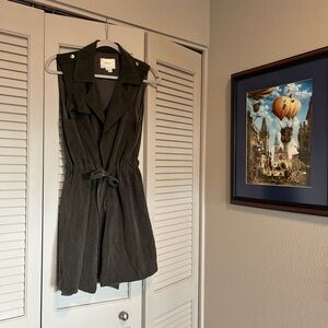 Elevenses Olive Tie Waist Vest